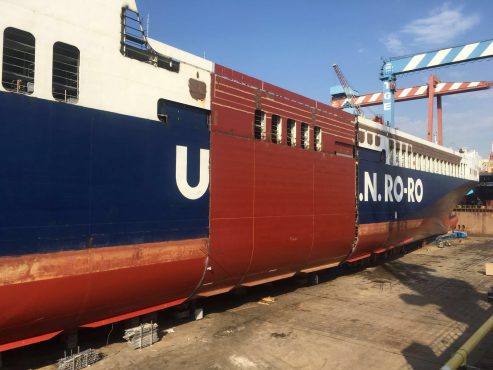 UN Ro-Ro aumenta navio em 30 metros